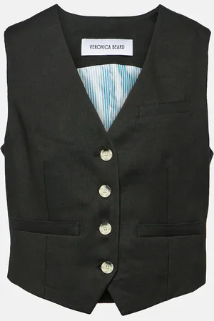 VERONICA BEARD Bennett linen-blend twill vest