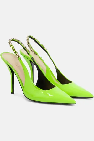 Gucci Signoria patent leather slingback pumps