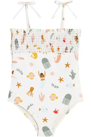 Liewood Larisa printed smocked swimsuit