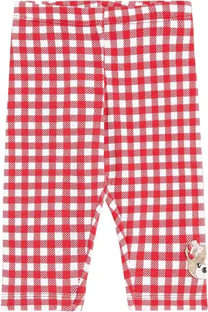 MONNALISA Baby checked cotton-blend leggings