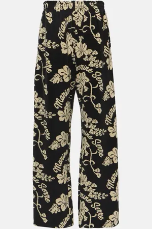 Marine Serre Floral jacquard sweatpants