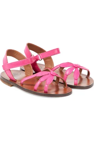 PèPè PÃ¨PÃ¨ Floral-appliquÃ© leather sandals