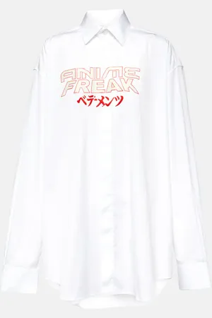 Vetements Oversized printed cotton shirt
