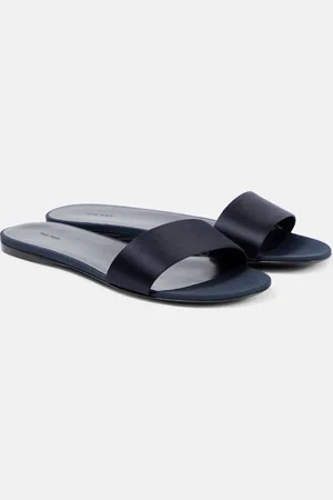 The Row Combo satin slides