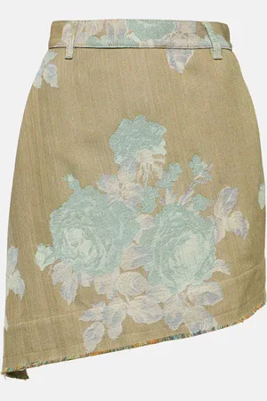 Vivienne Westwood Sailor floral asymmetric denim miniskirt
