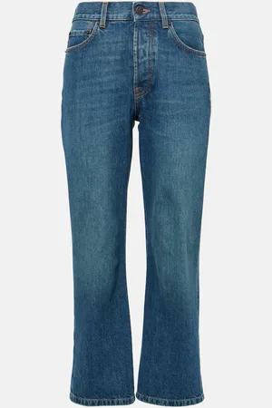 The Row Lesley mid-rise cropped straight jeans