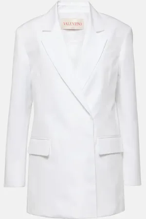 VALENTINO Double-breasted cotton poplin blazer