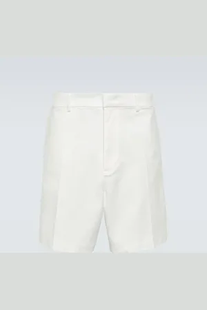 VALENTINO Cotton canvas Bermuda shorts