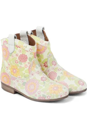 PèPè PÃ¨PÃ¨ Floral leather ankle boots