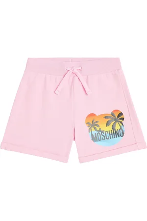 Moschino Printed cotton-blend jersey shorts