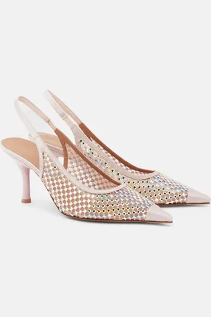 MALONE SOULIERS Vesper 70 embellished slingback pumps