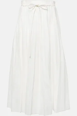 Joseph PlissÃ© linen and cotton-blend midi skirt