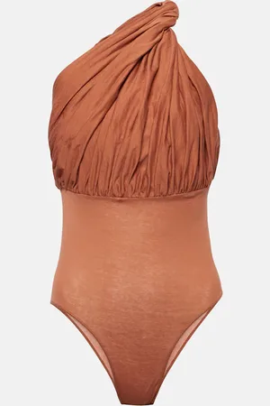 Rick Owens Lido draped one-shoulder bodysuit
