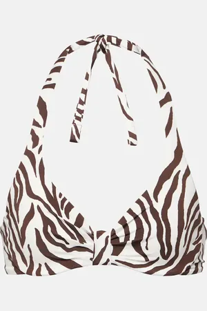 Max Mara Allegra zebra-print bikini top