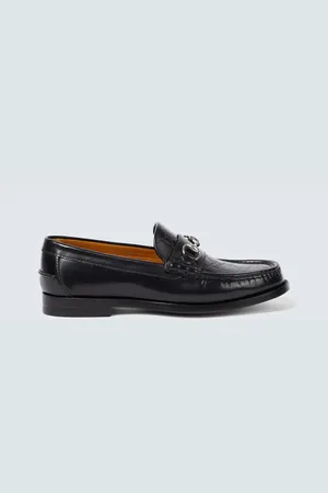 Gucci Horsebit GG-embossed leather loafers