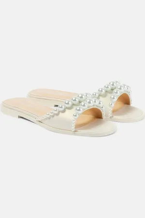 Mach & Mach Sirene faux-pearl leather slides