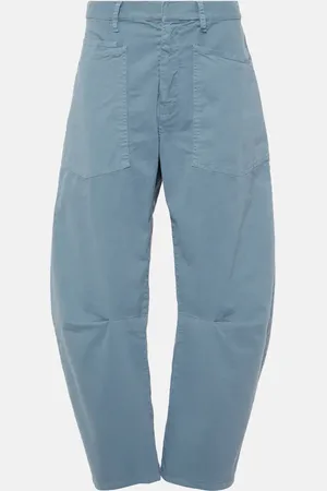 NILI LOTAN Shon cotton barrel-leg pants