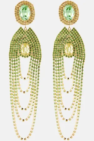 MAGDA BUTRYM Crystal-embellished clip-on earrings