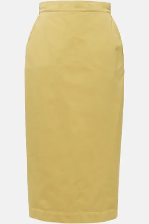 Max Mara Denver cotton gabardine midi skirt