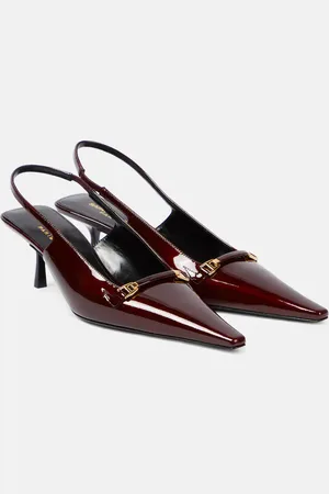 Saint Laurent Carine 55 patent leather slingback pumps