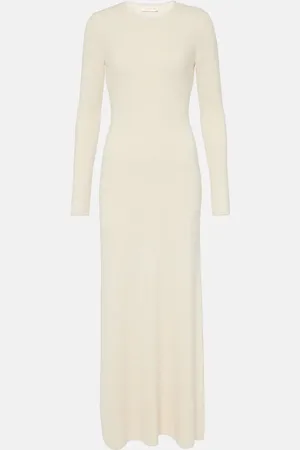 VALENTINO Silk bouclÃ© maxi dress