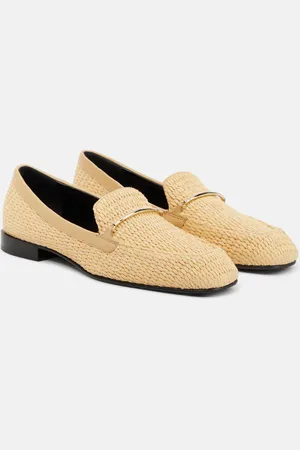 Victoria Beckham Raffia and leather loafers