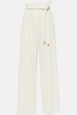 Loro Piana Tristin checked cotton-blend wide-leg pants