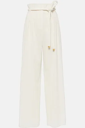 Loro Piana Tristin checked cotton-blend wide-leg pants