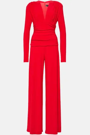 Norma Kamali Draped wide-leg jumpsuit