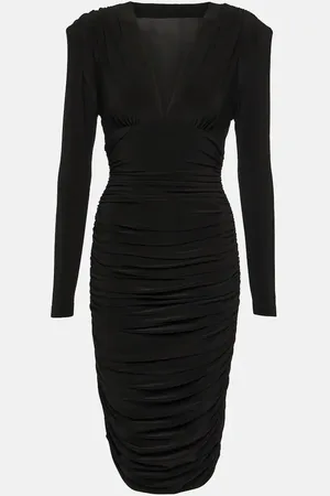 Norma Kamali Ruched jersey midi dress
