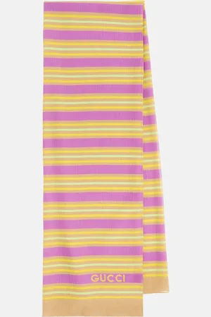Gucci Striped silk and cotton scarf