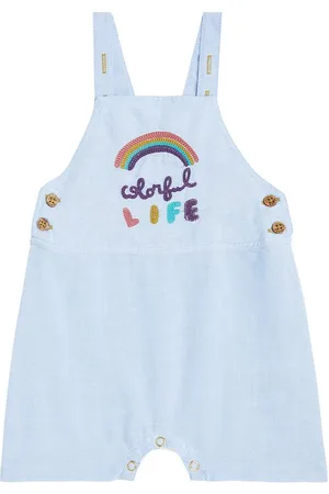 Louise Misha Baby Atilo embroidered cotton overalls