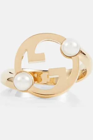 Gucci Blondie Interlocking G faux pearl ring