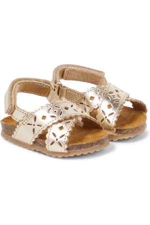 PèPè PÃ¨PÃ¨ Baby cutout metallic leather sandals