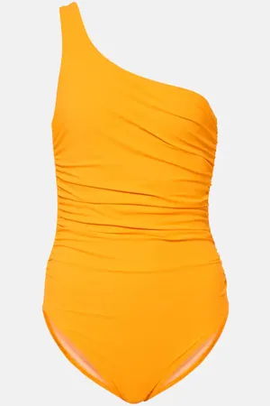 Karla Colletto Ruched one-shoulder swimsuit
