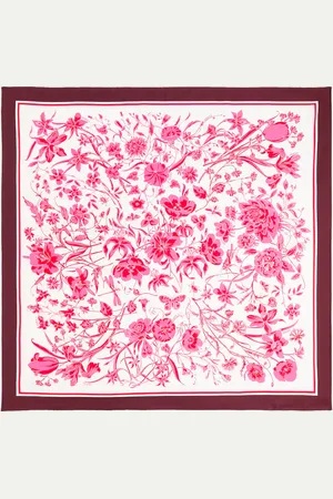 Gucci Floral silk twill scarf