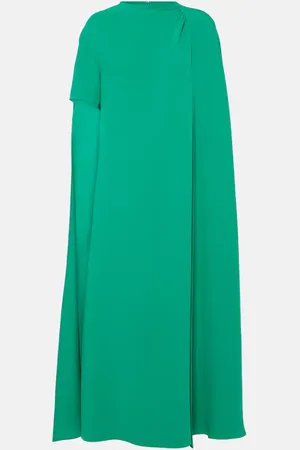 VALENTINO Cady Couture caped midi dress