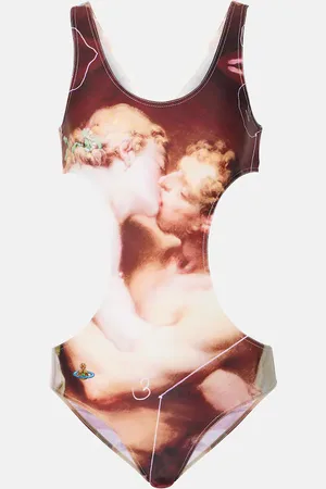 Vivienne Westwood The Kiss printed cutout swimsuit