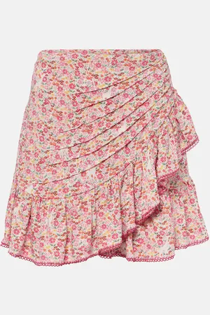 POUPETTE ST BARTH Mabelle floral shirred miniskirt