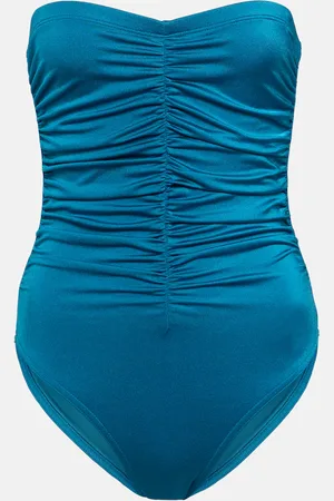 Karla Colletto Ruched strapless swimsuit
