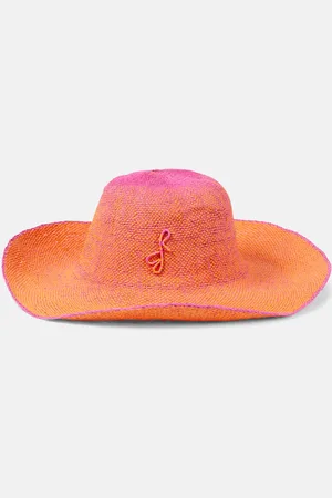 Ruslan Baginskiy Monogram embellished straw sunhat