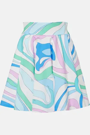 Puccini Marmo cotton poplin miniskirt