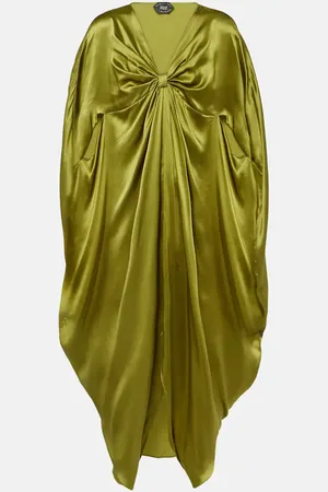 ‎Taller Marmo‎ Azores gathered silk satin kaftan