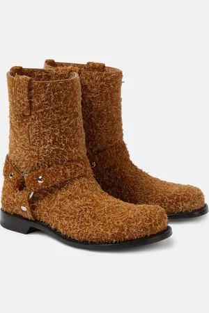 Loewe Campo brushed suede biker boots