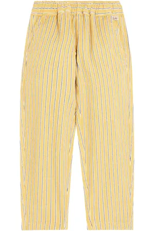Il gufo Striped cotton twill pants
