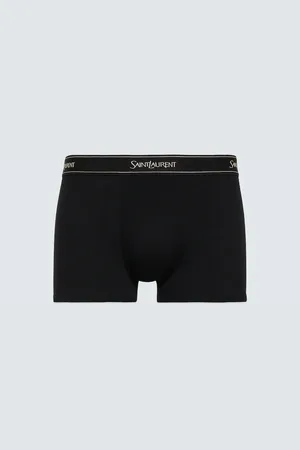 Saint Laurent Logo cotton jersey boxer briefs