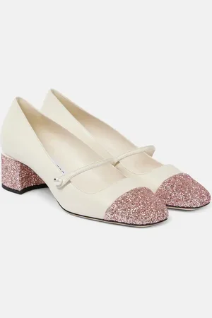 Jimmy Choo Elisa 45 glitter leather Mary Jane pumps
