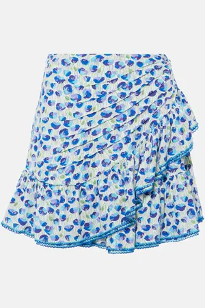 POUPETTE ST BARTH Mabelle printed shirred miniskirt