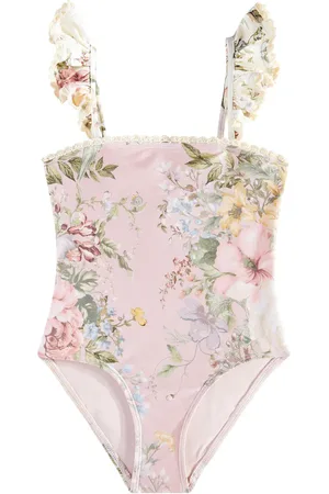 ZIMMERMANN Waverly floral lace-trimmed swimsuit
