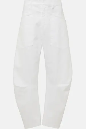 NILI LOTAN Shon cotton twill barrel-leg pants
